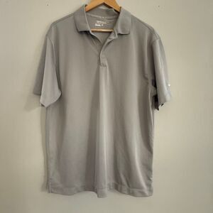 Nike golf men’s polo shirt size Marge gray moisture wicking performance outdoors